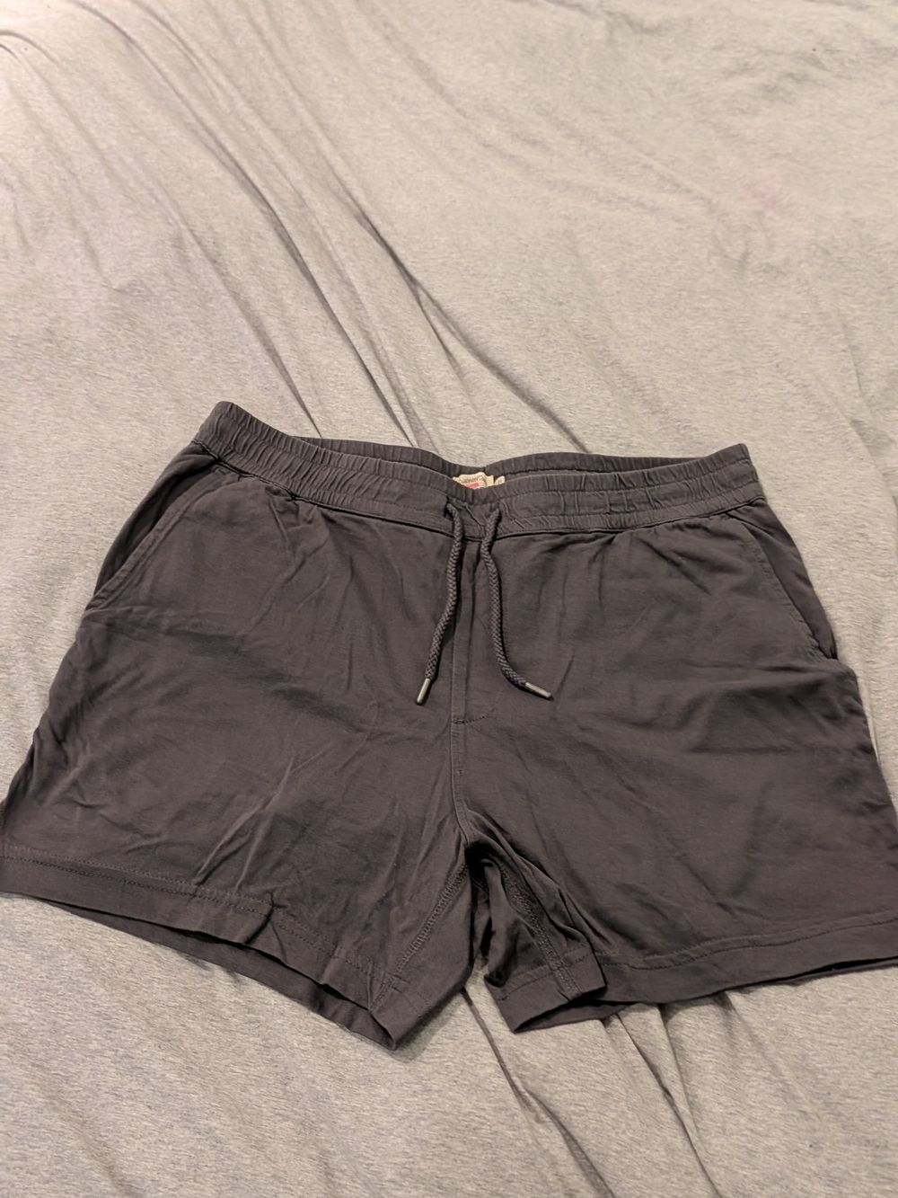 Faherty Slate Gray Drawstring Shorts